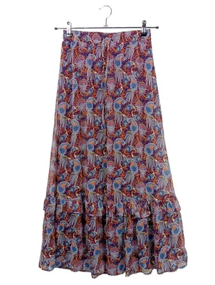 VILA Falda larga Mujeres Falda Talla EU 36 azul-naranja claro look casual - Imagen 1 de 4