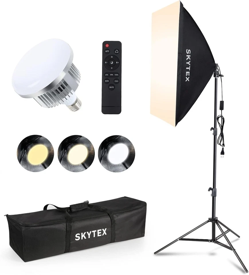 Kit de iluminación Skytex Softbox equipo de luces de estudio fotográfico para grabación de disparos Foto 1 de 4