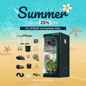 MARS HYDRO FC-E1500 LED Grow Lamp +80x80cm Growzelt Komplettset+4" ventilator - Bild 1 von 13