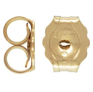 Orecchini leggeri riempiti in oro 14 carati con padiglione posteriore 10, 20 o 50 pezzi - Foto 1 di 1