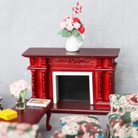 FLORAL MIRROR ~ Dollhouse Mini~ 1:12 scale ~ Fireplace Overmantle ~ Artist
