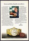 1982 Actor Charleton Heston Photo Rolex Day-Date Chronometer Vintage Print Ad