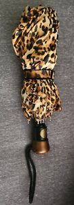 Mini Cheetah Print Umbrella, Brown