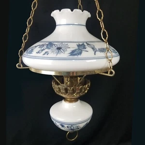 Blue Onion Weighted Adjustable Light Fixture White Floral Accent Lamp - Picture 1 of 20