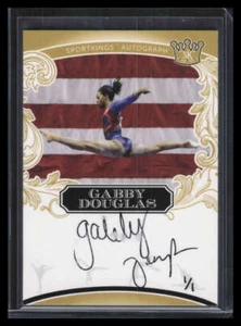 Autógrafos Sportkings 2022 volumen 3 oro a85 Gabby Douglas automático 1/1 leer - Imagen 1 de 2