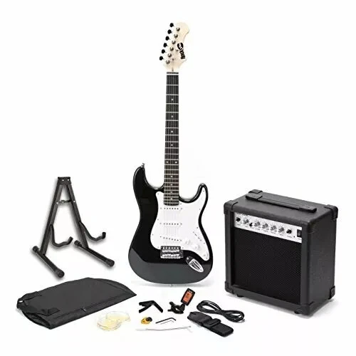 RockJam kit RJEG01 Chitarra elettrica con amplificatore grandezza naturale Nera - Image 1 of 4