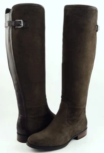 $299 New IVANKA TRUMP LARISSA Gray Suede Designer Low Heel Knee High Boots 6.5 - Picture 1 of 7