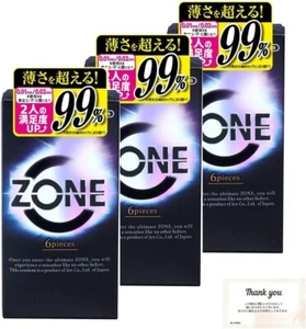 Jex ZONE condom × 6 Pieces 3 Boxes Set Real Fit Jelly No rubbery feeling Japan - Picture 1 of 5