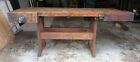 Antique Vintage Carpenters Workbench Table Hammacher Schlemmer