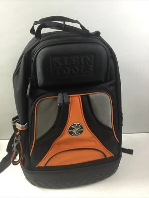 TRADESMAN 55421BP-14 Tool Bag Orange Black Back Pack Electrician Plumber Repair - Image 1 of 4