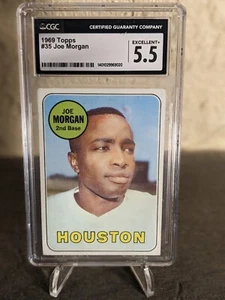1969 Topps #35 Joe Morgan Houston Astros CGC Graded 5.5 EX+ - Picture 1 of 2