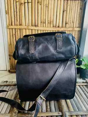 Maletín de cuero vintage para hombre mensajero bolso para computadora portátil maletín bolsa de herramientas grande gratuita Foto 1 de 4