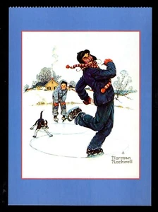 Norman Rockwell Gay Blades Postcard - Picture 1 of 2