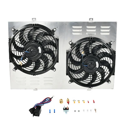 For 1970-1981 Chevy Camaro Monte Carlo G-Body Radiator Electric Fan Shroud+Relay - Image 1 of 4