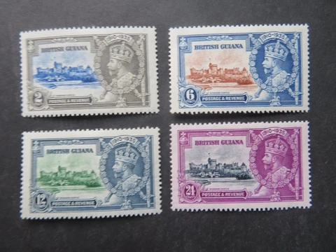 1935 British Guiana Silver Jubilee Set SG301-4 Mounted Mint Cover