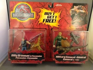 Jurassic Park JPIII 3 Military General mit T-Rex & Billy Brennan mit Pteranodon  - Bild 1 von 9