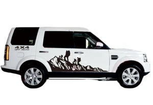 Graphic Mountain Climber Sticker For Land Rover Discovery 4 OFF ROAD Side Decals - Picture 1 of 6