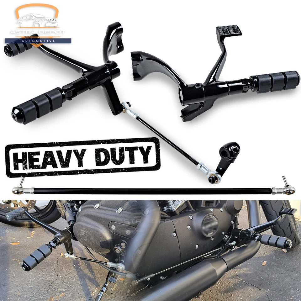 Black CNC Forward Controls Foot Pegs for Harley Sportster 883 1200 48 72 04-13 - Image 1 of 4