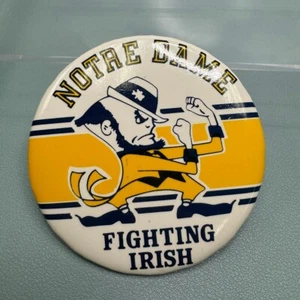 Vintage NCAA Notre Dame Fighting Irish Pin 3" - Picture 1 of 2