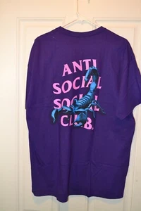 XL - Authentic Anti Social Social Club “Moodsting” Tee Purple NWT - Picture 1 of 4