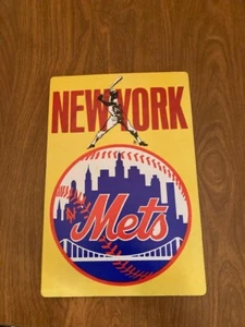 Vintage 1974 Fleer New York METS Baseball Big Sign Cardboard 7 3/4" x 11 1/2" - Picture 1 of 1