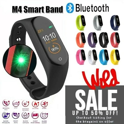 Waterproof Smart Watch Strap Girls Men Women Sports Gym Fitness Health Tracker  - Image 1 of 4