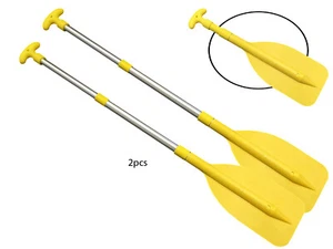 2 pactrade Marine Kayak Canoe Raft JetSki Yellow Telescopic Aluminum Oar Paddle - Picture 1 of 7