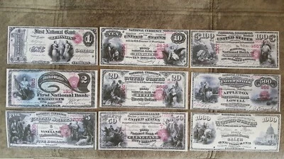 Reprint on paper with W/M United States banknotes 1875 y. FREE SHIPPING! - Image 1 of 4