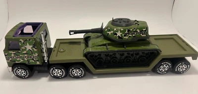 Vintage Buddy L- Military Tractor Trailer & Tank. Made In Japan 1982 - Image 1 of 4