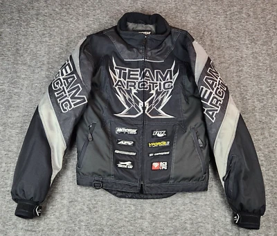 Chaqueta de moto de nieve Arctic Cat para hombre MT Team Arctic Sponsor abrigo negro 5250-153 Foto 1 de 4