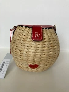Cesta de honeypot Frances Valentine (Kate Spade) corazón embrionario natural/rojo - nuevo con etiquetas - Imagen 1 de 12