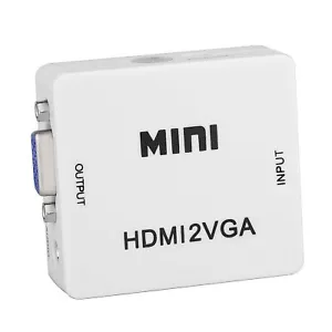 HDMI to VGA Converter 1080P 15pin Video LCD Display Adapter 3.5mm Audio Output - Picture 1 of 10
