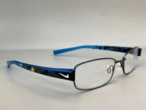 NIKE 8076 060 Dark Gunmetal/Cobalt Blue Men’s Eyeglasses Frame 52-17-145 - Picture 1 of 14