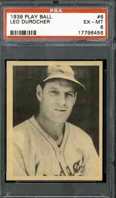 1939 Play Ball #6 Leo Durocher - PSA 6 - Image 1 of 2