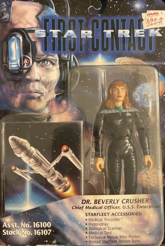 Dr. Beverly Crusher Star Trek First Contact Action Figure Playmates 1996 *NEW Cover