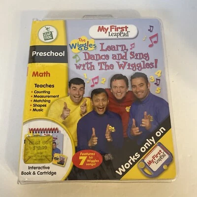 My First LeapPad LEAP FROG The Wiggles Interactive book Cartridge Preschool MATH - Image 1 of 4