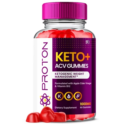 Proton Keto Gummies, Proton Keto ACV Gummies Weight Loss, Fat Burn (60 Gummies) - Image 1 of 4