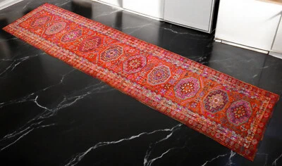Vintage Runner, Kurdish Runner Rug, Tribal Rug, Hallway Rug, Turkish Rug, 3x12 - Image 1 of 4