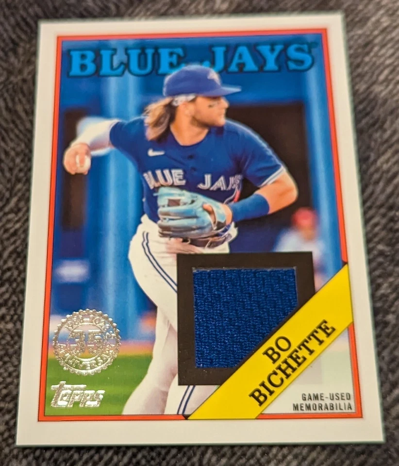 2023 Topps Series 1 MLB Bo Bichette 1988 Relic Materials Toronto Blue Jays - Image 1 of 2