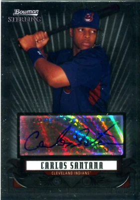 Carlos Santana 2008 Autographed Bowman Sterling Card - Image 1 of 2