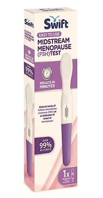 Swift Menopause FSH Test Kit - Early Detection Midstream Test for Hot Flashes