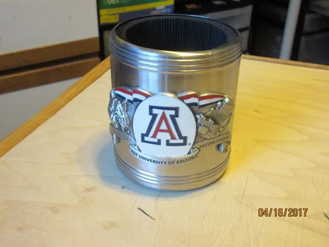 Arizona Wildcats Siskiyou Pewter Insulated Can/Bottle Holder NCAA Cover