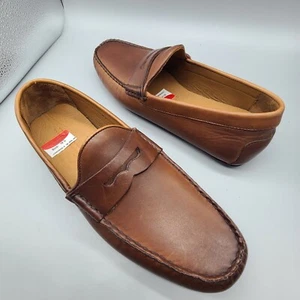 Allen Edmonds mens shoes Super Sport Driving Loafer Dark Chili leather sz 10 new - Picture 1 of 14