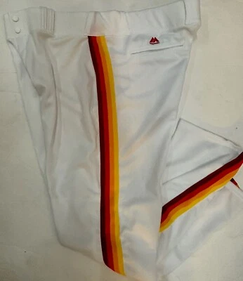 Pantalones de béisbol para hombre Houston Astros arco iris retro calce relajado XXL 40-42x33 Foto 1 de 3
