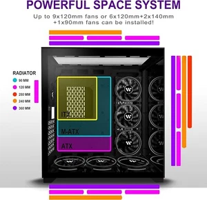 KEDIERS PC Case 7 PWM Case Ventole, ARGB Mid Tower ATX Gaming Computer Case - Foto 1 di 11