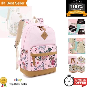Cute Floral Canvas Backpack Laptop Backpack Casual Shoulder Bag Satchel Daypa... - Picture 1 of 6