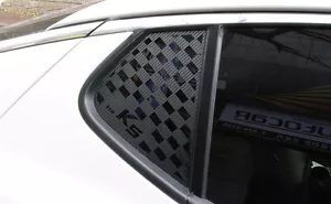 Rear Left Right C Pillar Carbon Black Sticker for 2011 - 2014 Kia Optima K5 - Bild 1 von 1