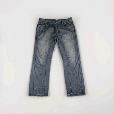 Antik Denim Jeans Mens 38x32 Straight Leg Medium Wash Blackout  Y2K  - Image 1 of 4