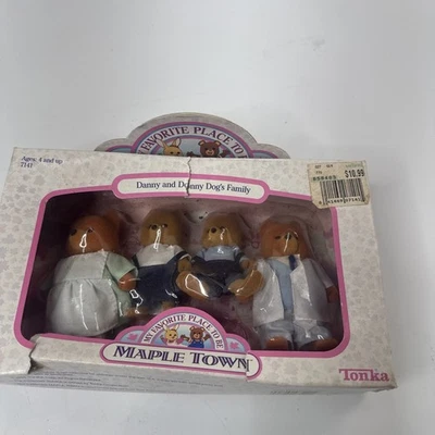 复古枫树镇 Bucky Beaver's Family Tonka 1986 玩具玩偶全新但损坏的盒子 — 第 1/4 张图片