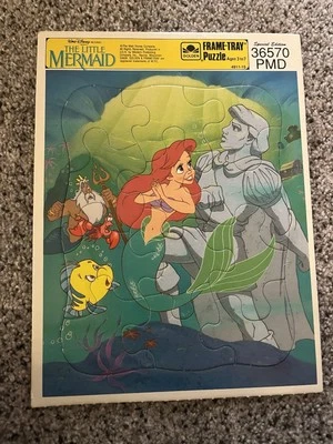 NUEVO Rompecabezas Bandeja Marco Dorado Disney La Sirenita 1992 De Colección 12 Piezas Foto 1 de 4
